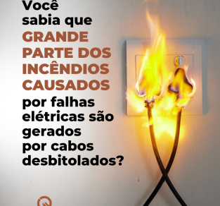 Você Sabia Que Grande Parte Dos Incêndios Causados Por Falhas Elétricas São Gerados Por Cabos Desbitolados?